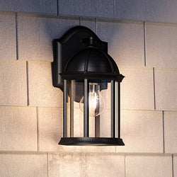 A beautiful Urban Ambiance UHP1370 Tudor Outdoor Wall Sconce 11.375''H x 6.5''W, Olde Bronze Finish, Greensboro Collection