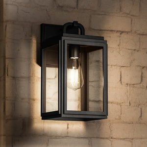 A beautiful lighting fixture, the Urban Ambiance UHP1381 Farmhouse Outdoor Wall Sconce 13.625''H x 7.125''W in Olde Bronze Finish