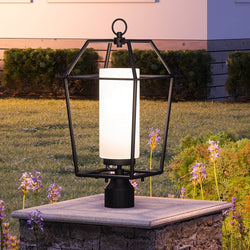 A gorgeous UHP1394 Minimalist Outdoor Post Light with a luxury Midnight Black Finish, made by Urban Ambiance.