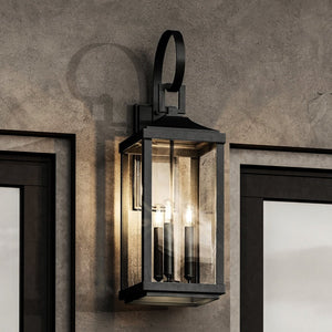 Urban Ambiance - Wall Sconce - UHP1404 Transitional Outdoor Wall Sconce 30.625''H x 9.5''W, Midnight Black Finish, Calderdale Collection -