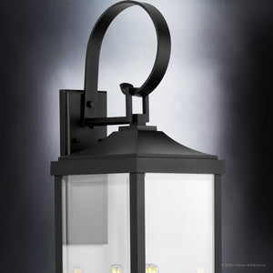 An UHP1404 Transitional Outdoor Wall Sconce 30.625''H x 9.5''W, Midnight Black Finish, Calderdale Collection with the beautiful brand name Urban Ambiance