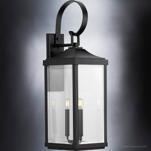 An UHP1404 Transitional Outdoor Wall Sconce 30.625''H x 9.5''W, beautiful lighting fixture with clear glass from the Calderdale Collection by Urban