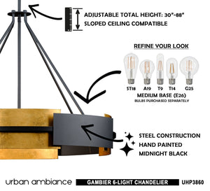 The instructions for how to make a unique UHP3860 Contemporary Chandelier.