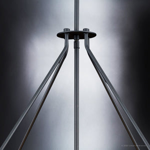 A close up of the Urban Ambiance UHP3861 Contemporary Chandelier, a luxury lighting fixture.