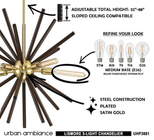 A unique and luxurious lighting fixture with instructions on how to use it.