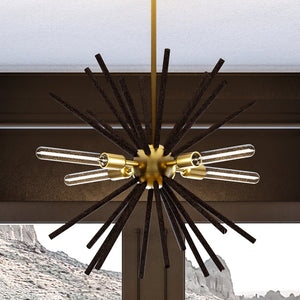 A luxury lighting fixture with a mountain view - Urban Ambiance UHP3881 Mid-Century Modern Chandelier.