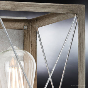 A unique Industrial Wall Sconce with a Galvanized Steel Finish and glass bulb by Urban Ambiance.