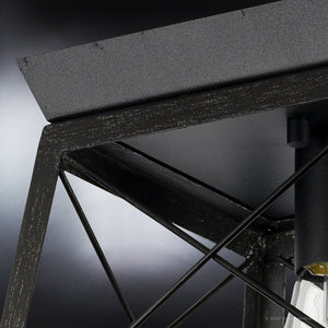 A beautiful UHP3923 Industrial Ceiling Lamp 7.625''H x 9.5''W, Midnight Black Finish from the Berkeley Collection by Urban Ambiance brand.