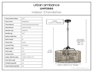 A diagram showing the dimensions of a gorgeous Bohemian Chandelier lighting fixture.