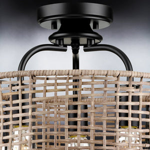A unique and luxury Urban Ambiance UHP3961 Bohemian Chandelier 14.375''H x 15.625''W, Midnight Black Finish, Taree Collection ceiling light