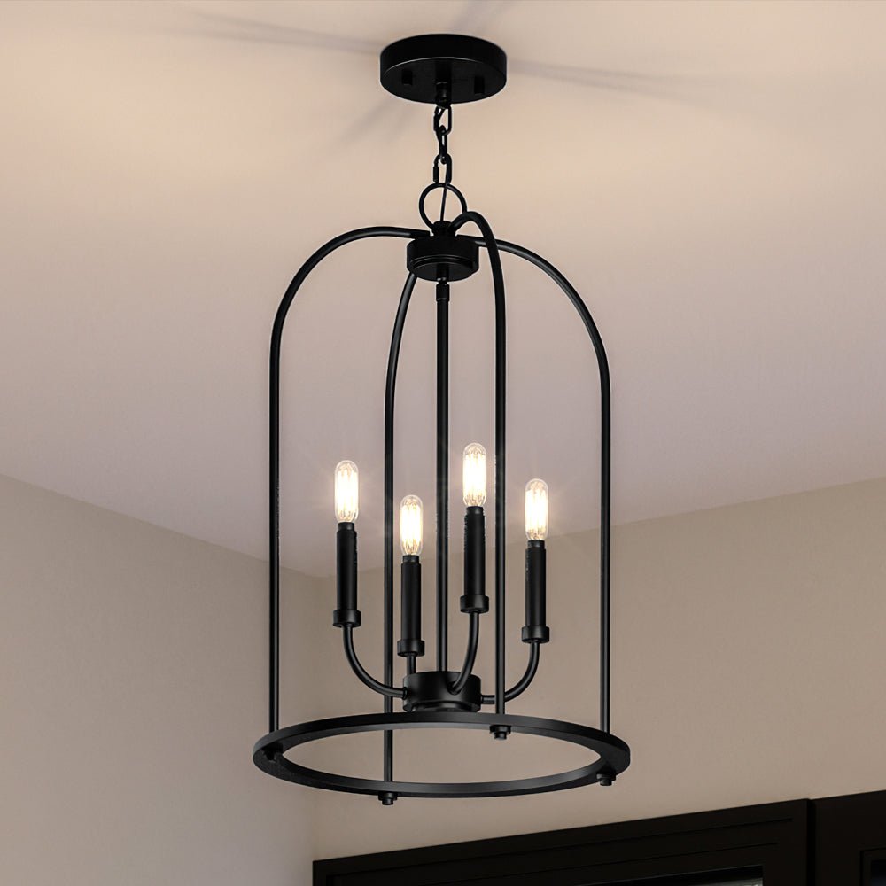 【爆買い！】 UHP3978 Modern Midnight 15''W, x 23''H Chandelier Farmhouse バッグ