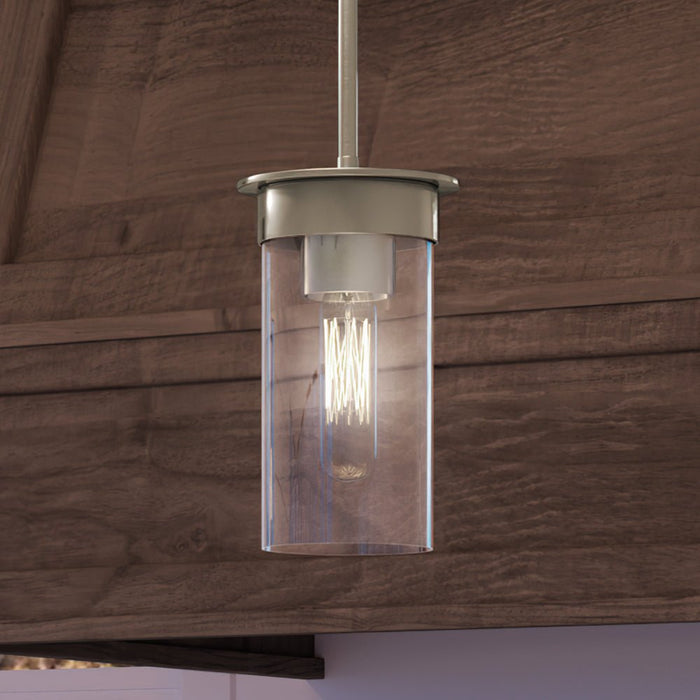 UHP3983 New Traditional Pendant 8.875''H x 5''W, Brushed Nickel Finish, Griffith Collection