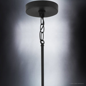 An Urban Ambiance UHP3985 New Traditional Chandelier, unique and beautiful, with a chain hanging from it.