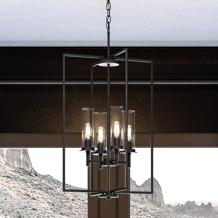 UHP3989 New Traditional Chandelier 31.75''H x 18''W, Midnight Black Finish, Griffith Collection