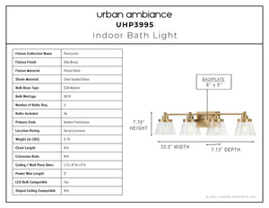 A beautiful UHP3995 Traditional Bath Light with a number of luxury lights.