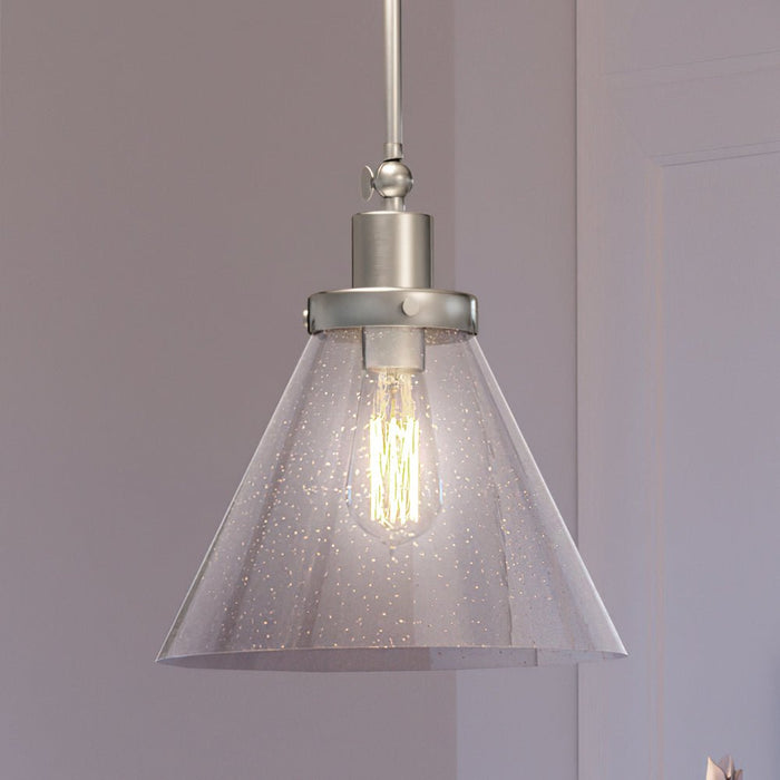 UHP3999 Traditional Pendant 12.5''H x 12''W, Brushed Nickel Finish, Pawtucket Collection