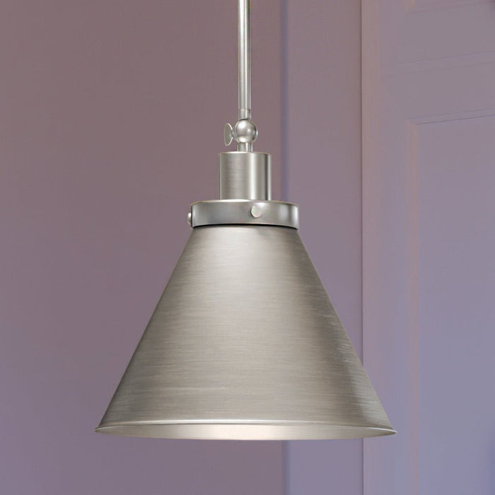 UHP4003 Traditional Pendant 12.75''H x 12.25''W, Brushed Nickel Finish, Pawtucket Collection