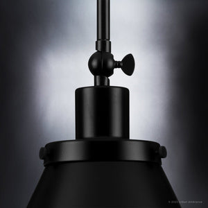 A beautiful pendant lamp from the Pawtucket Collection by Urban Ambiance, with a unique Midnight Black Finish.