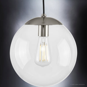 A luxury UHP4013 minimalist pendant lighting fixture with a brushed nickel finish.