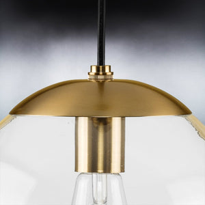 A unique Canton Collection pendant light with a clear glass shade by Urban Ambiance.