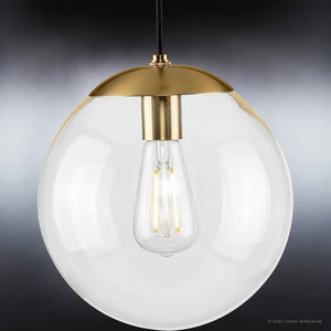 A beautiful UHP4014 Minimalist Pendant lighting fixture with a brushed bronze finish from Urban Ambiance.