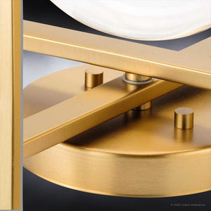 A beautiful and unique Urban Ambiance UHP4020 Minimalist Ceiling Light 9.75''H x 12''W, Brushed Bronze Finish, Canton Collection with a glass ball
