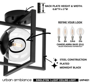 The instructions for installing the luxury lighting fixture UHP4021 Minimalist Ceiling Light.
