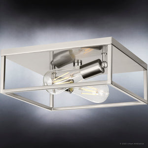 A unique UHP4030 lighting fixture from the Singleton Collection by Urban Ambiance with two bulbs in it.