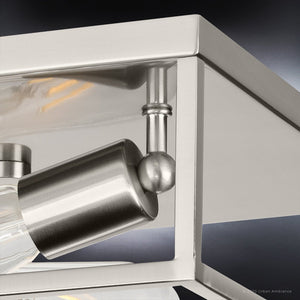 A gorgeous luxury lighting fixture, the Urban Ambiance UHP4030 Modern Ceiling Light with a Brushed Nickel Finish from the Singleton Collection, measuring 4.5''H x 12