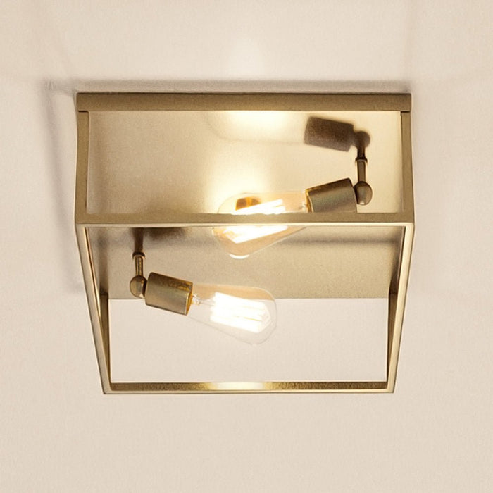 UHP4031 Modern Ceiling Light 4.5''H x 12''W, Satin Gold Finish, Singleton Collection