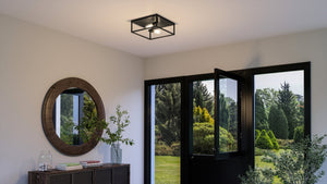 A luxury hallway with a beautiful lighting fixture.