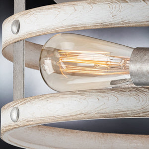 A close up image of a beautiful UHP4040 Farmhouse Ceiling Light with a bulb in it, from the Adelaide Collection by Urban Ambiance.