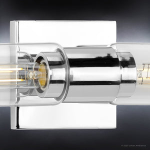 An UHP4052 Cosmopolitan Bath Light with a unique and gorgeous Polished Chrome Finish.