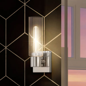 A unique lamp, the Urban Ambiance UHP4056 Cosmopolitan Wall Sconce 12.625''H x 5''W, adds a gorgeous touch to any black and white