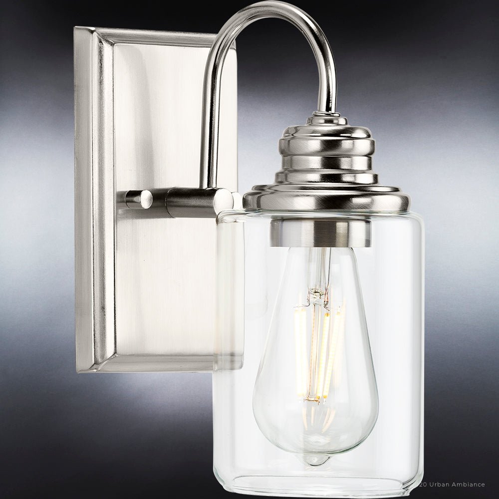 Bathroom wall sconces brushed nickel best sale