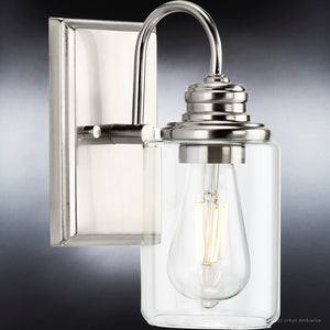 An UHP4060 Vintage Wall Sconce 9.875''H x 4.5''W with a unique design by Urban Ambiance.