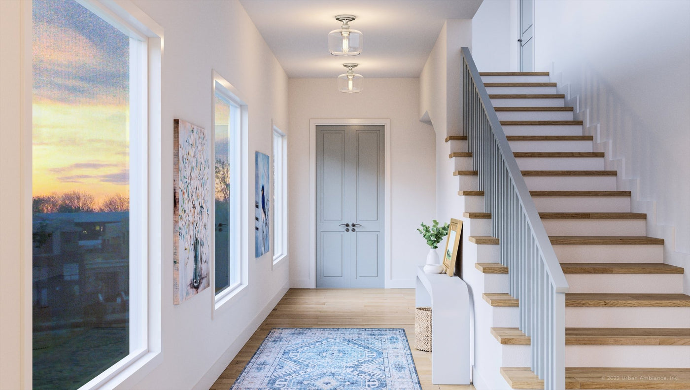 Brushed nickel hallway light on sale
