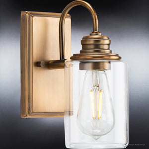 An UHP4065 Vintage Wall Sconce 9.875''H x 4.5''W, Olde Brass Finish, Hedland Collection by Urban Ambiance, a unique lighting
