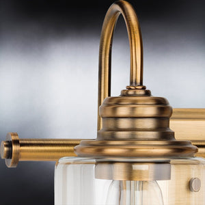 A gorgeous lighting fixture, the UHP4066 Vintage Bath Light features an Olde Brass finish and is part of the Hedland Collection by Urban Ambiance.