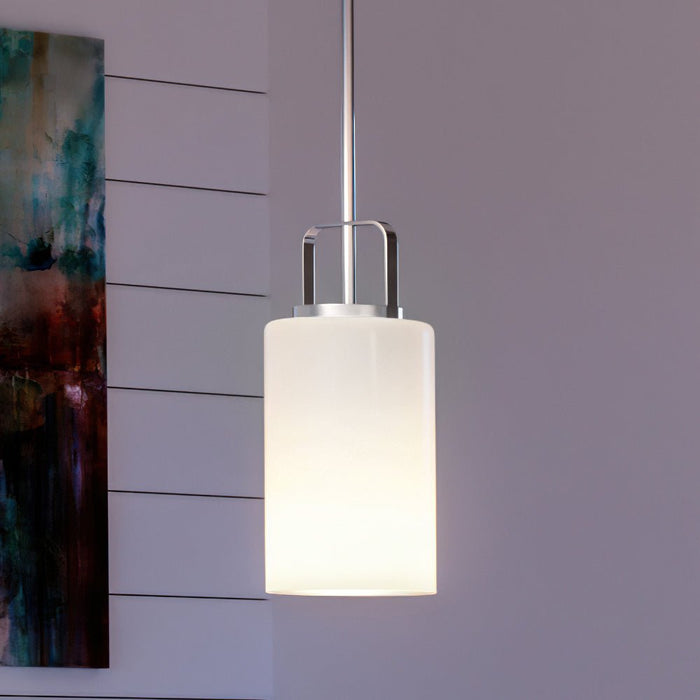 UHP4103 Modern Pendant 11''H x 5''W, Brushed Nickel Finish, Broome Collection