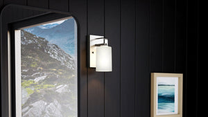 A unique and beautiful urban lamp featuring a mirror and black wall - the Urban Ambiance UHP4104 Modern Wall Sconce.