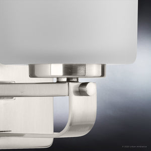A gorgeous lighting fixture, the Urban Ambiance UHP4104 Modern Wall Sconce features a white glass shade.