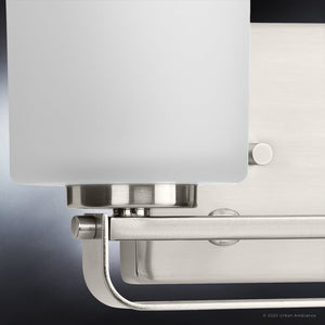 A unique Urban Ambiance lighting fixture with a white glass shade.