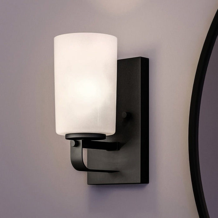 UHP4112 Modern Wall Sconce 8''H x 4.5''W, Midnight Black Finish, Broome Collection