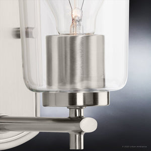 A gorgeous UHP4140 Traditional Wall Sconce 7.75''H x 4.5''W, Brushed Nickel Finish, Esperance Collection light fixture by Urban Amb