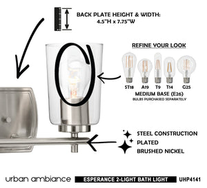 An Urban Ambiance UHP4141 Traditional Bath Light, a gorgeous lighting fixture.