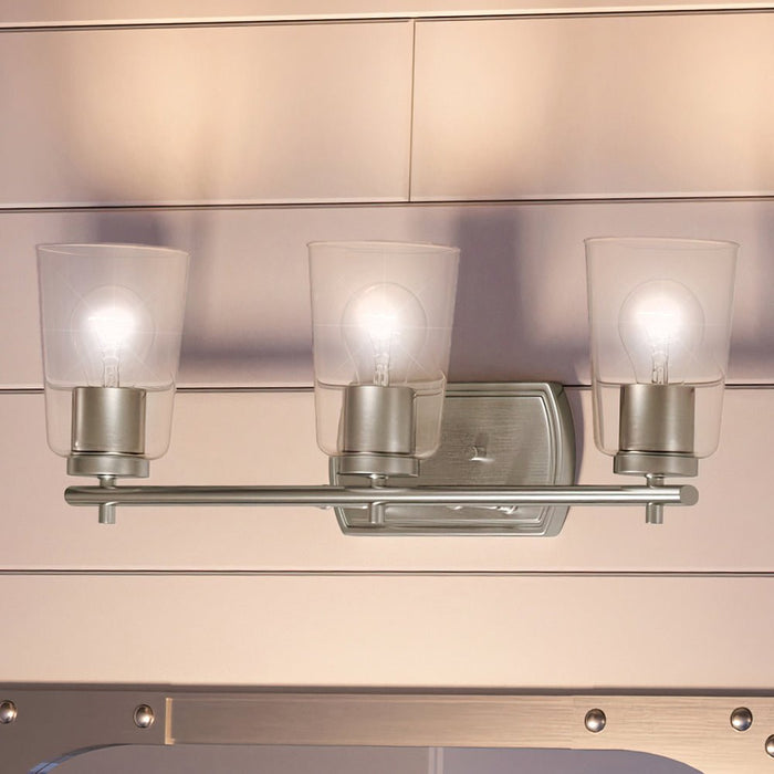 UHP4142 Traditional Bath Light 7.625''H x 23''W, Brushed Nickel Finish, Esperance Collection