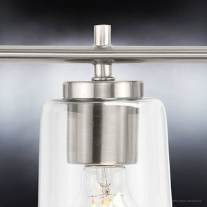 An Urban Ambiance UHP4144 Traditional Bath Light 7.625''H x 48.5''W, Brushed Nickel Finish, Esperance Collection featuring a unique lighting fixture