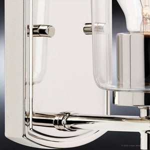A gorgeous UHP4150 Traditional Wall Sconce 7.75''H x 4.5''W, Polished Nickel Finish from the Esperance Collection by Urban Ambiance with a