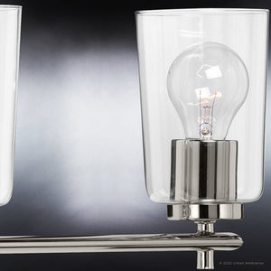 Two Urban Ambiance UHP4153 Traditional Bath Light 7.625''H x 32''W, Polished Nickel Finish, Esperance Collection luxury lamps.
